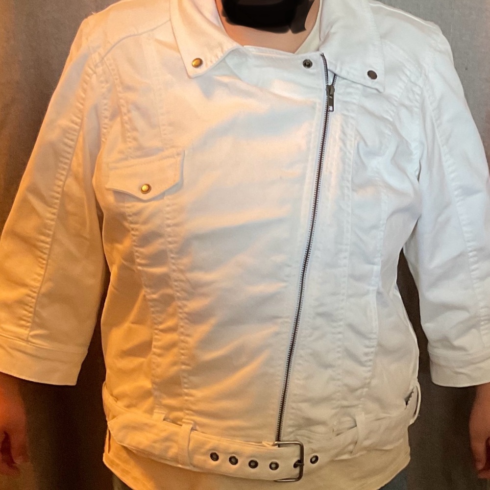 White denim jacket mblm size 2